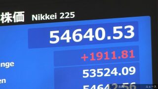 [朗報] 日経平均一時1900円超の値上がり