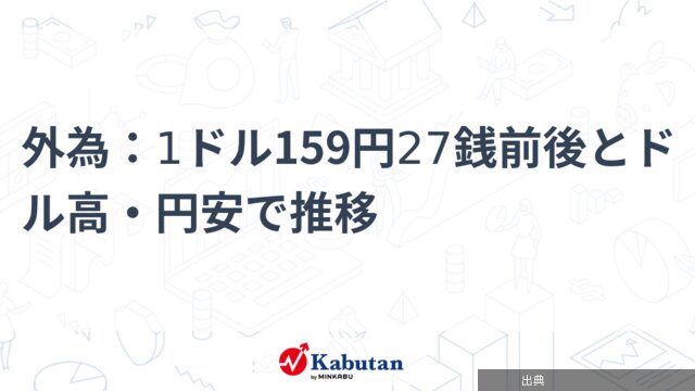[速報] ドル高・円安に